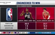 各有优势！老鹰官推转发杰伦·约翰逊和詹姆斯第五赛季数据对比